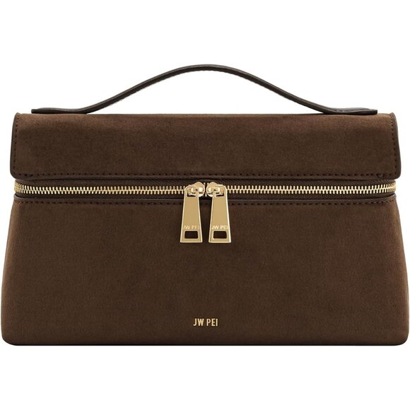 Versatile Mocha Brown Top Handle Bag for Women with Adjustable Strap & Pocket